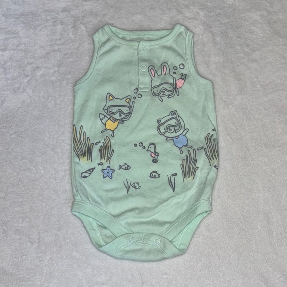 (3 for $10$ Joe fresh Mint Green One Piece bodysuit